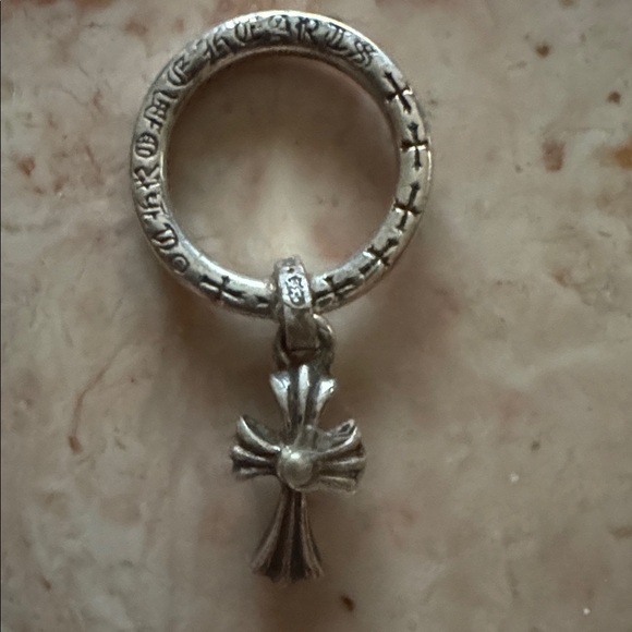 Chrome Hearts NTFL baby fat Silver Cross Pendant Ring - Picture 1 of 4